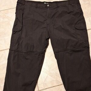 F mens HB solid black loose fit cargo 2 in 1 pants size 54/30